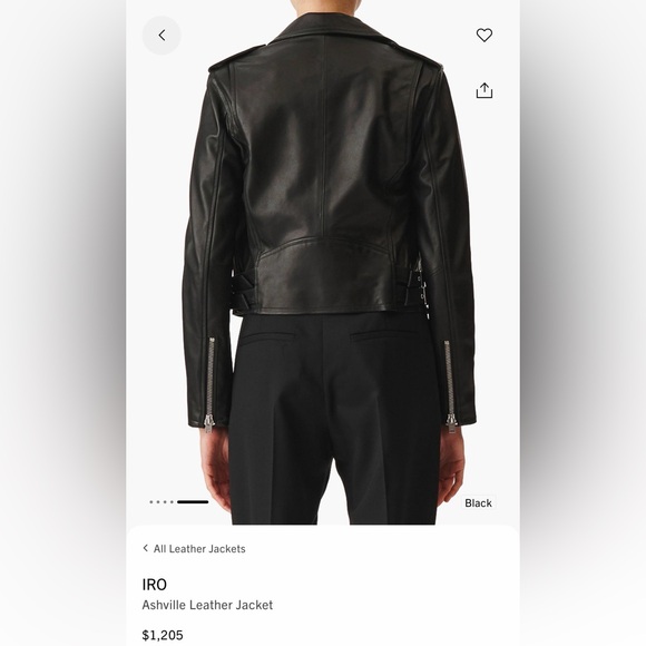 IRO Ashville Black Leather Jacket - Picture 5 of 10